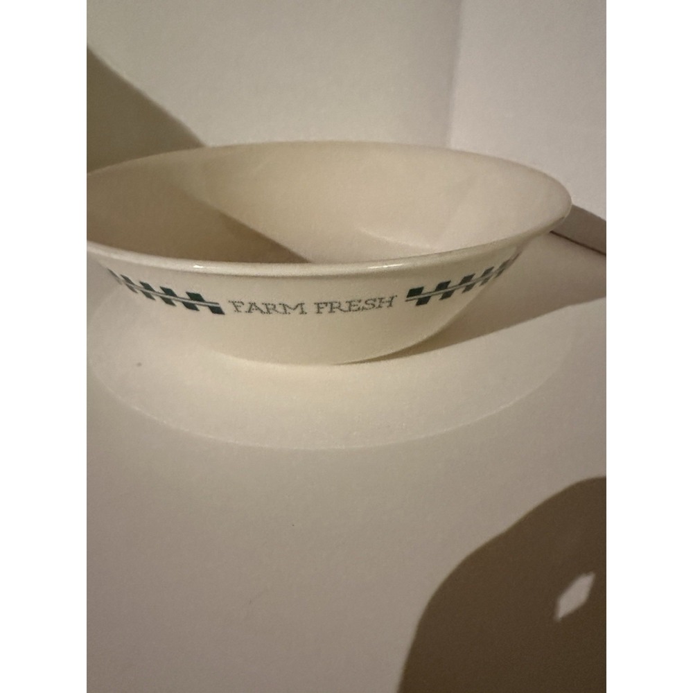 Vintage Corelle Farm Fresh 8.5 Inch Vegetable Serving Bowl Green Check